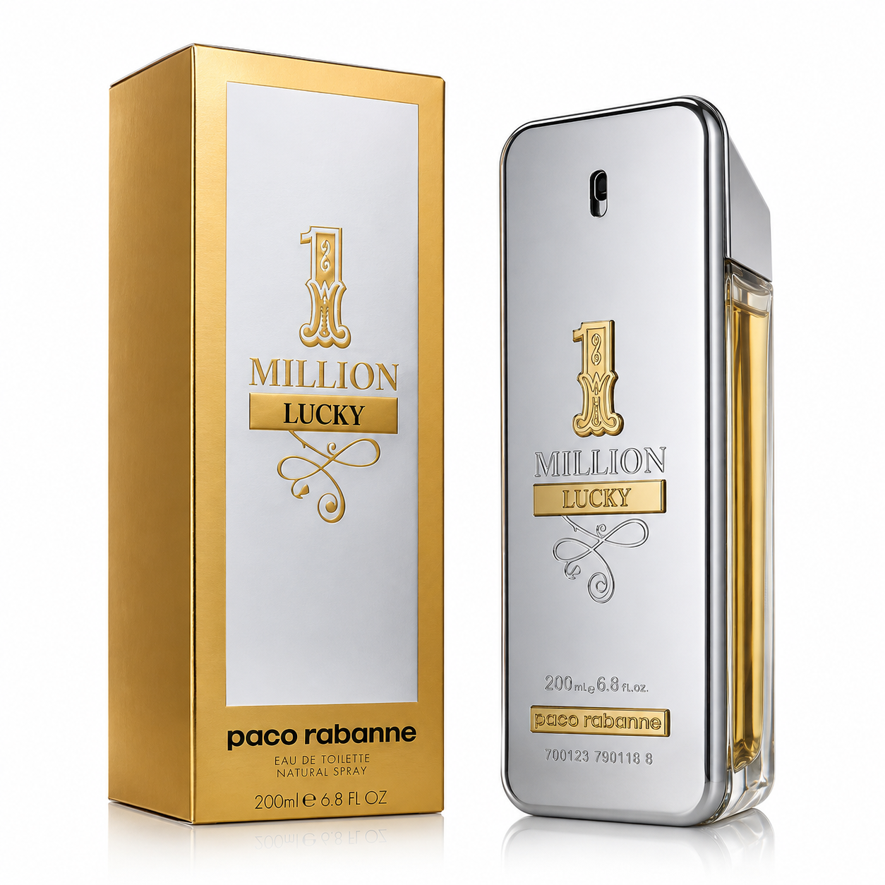 1 Million Lucky By Paco Rabanne For Men Eau De Toilette Spray 6.7 oz / 200 ml