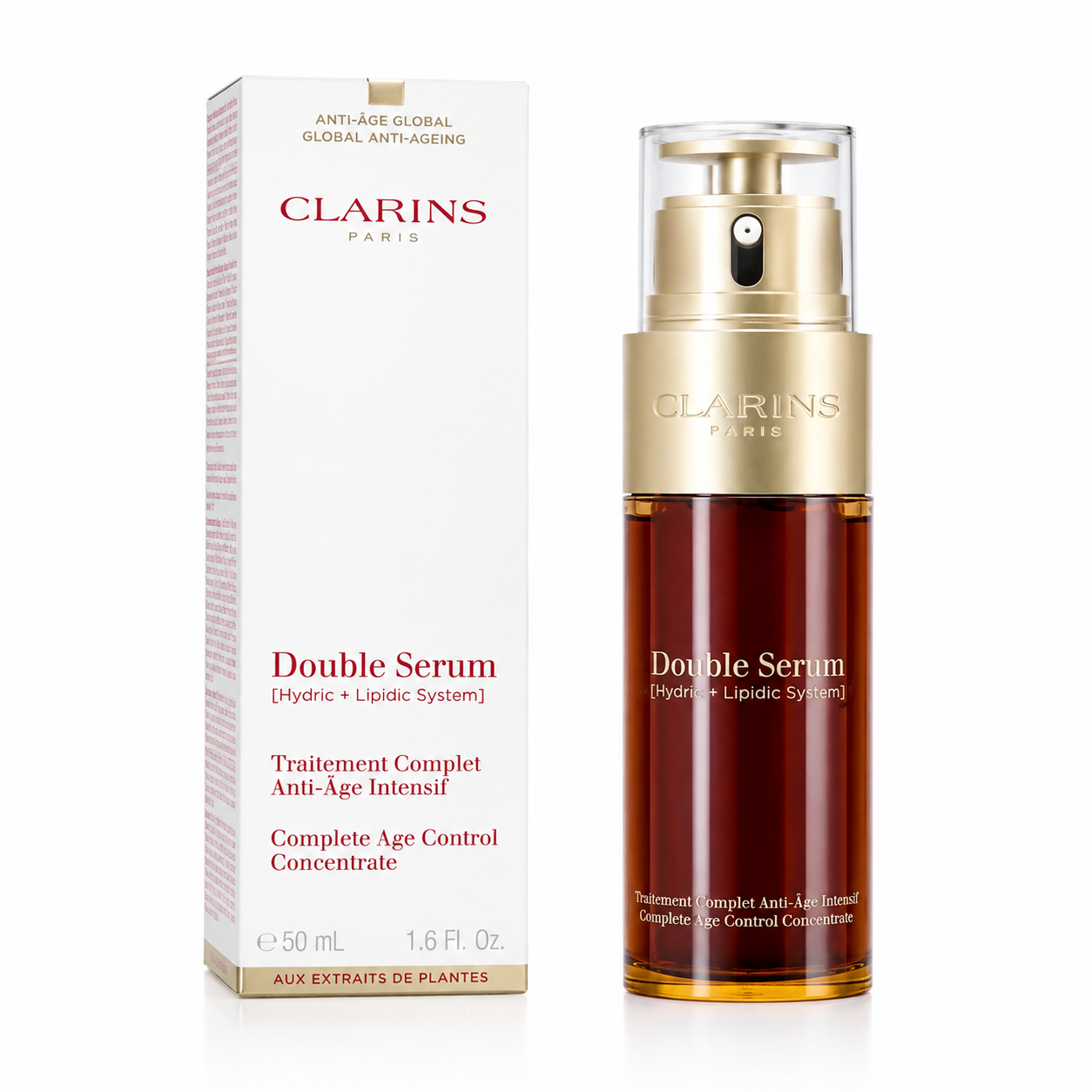 Clarins Double Serum Anti Age Complete Age Control Concentrate 1.6 oz NIB