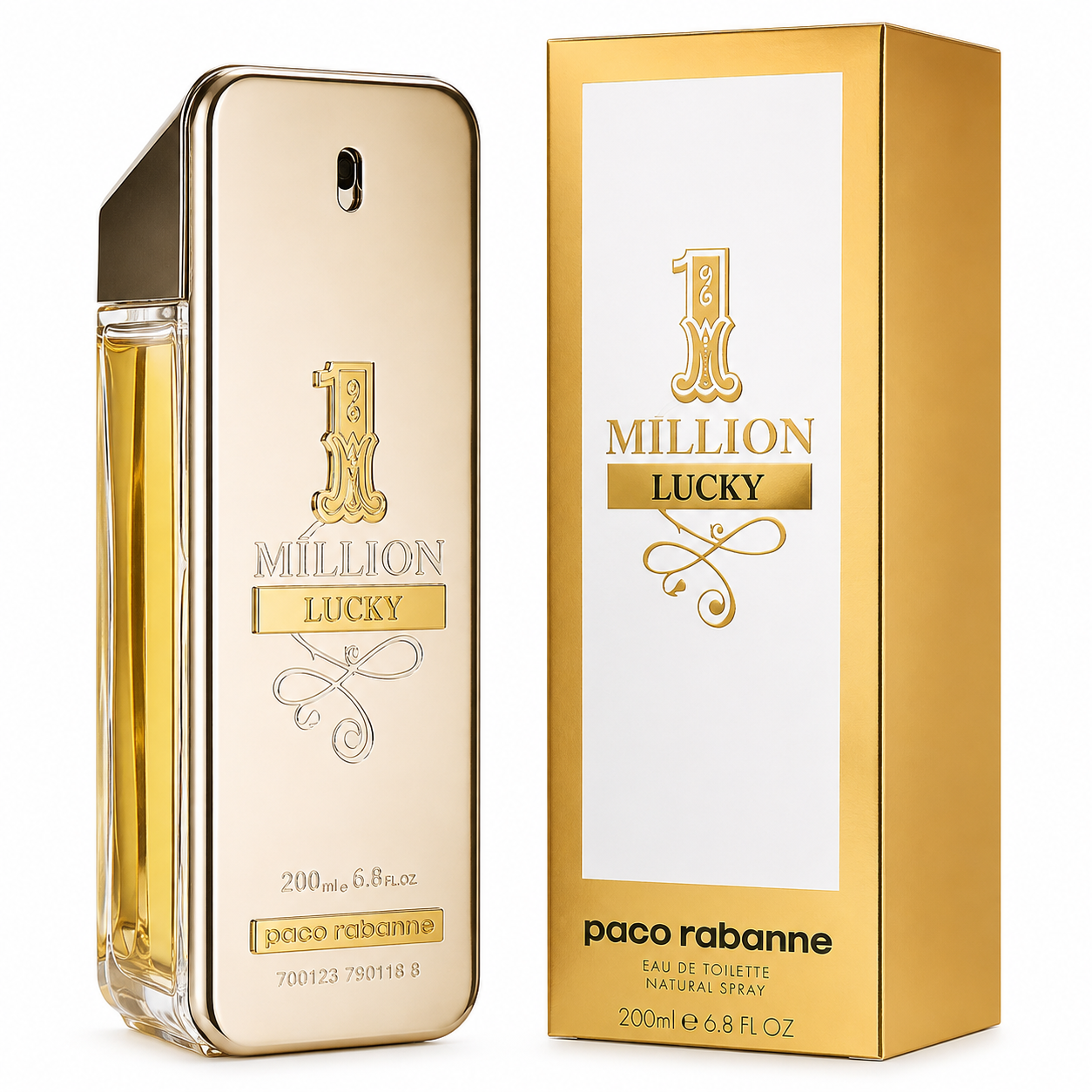 1 Million Lucky By Paco Rabanne For Men Eau De Toilette Spray 6.7 oz / 200 ml