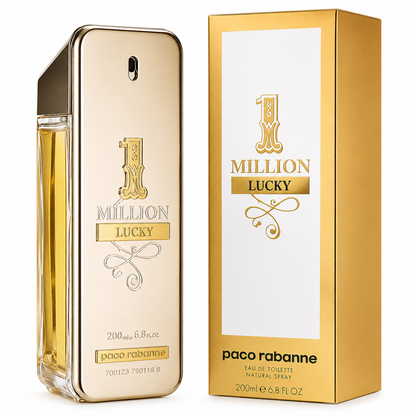 1 Million Lucky By Paco Rabanne For Men Eau De Toilette Spray 6.7 oz / 200 ml