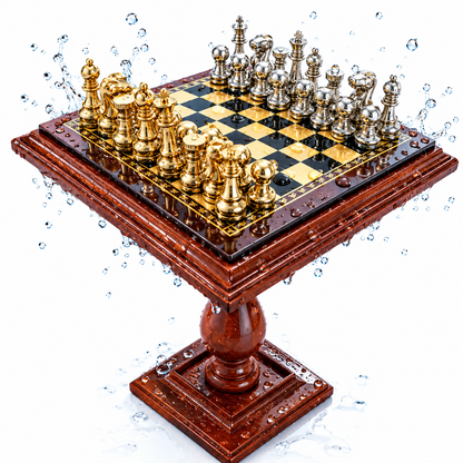 Miniature Chess Set and Table Magnet Chess Pieces 1:12 Dollhouse Accessories