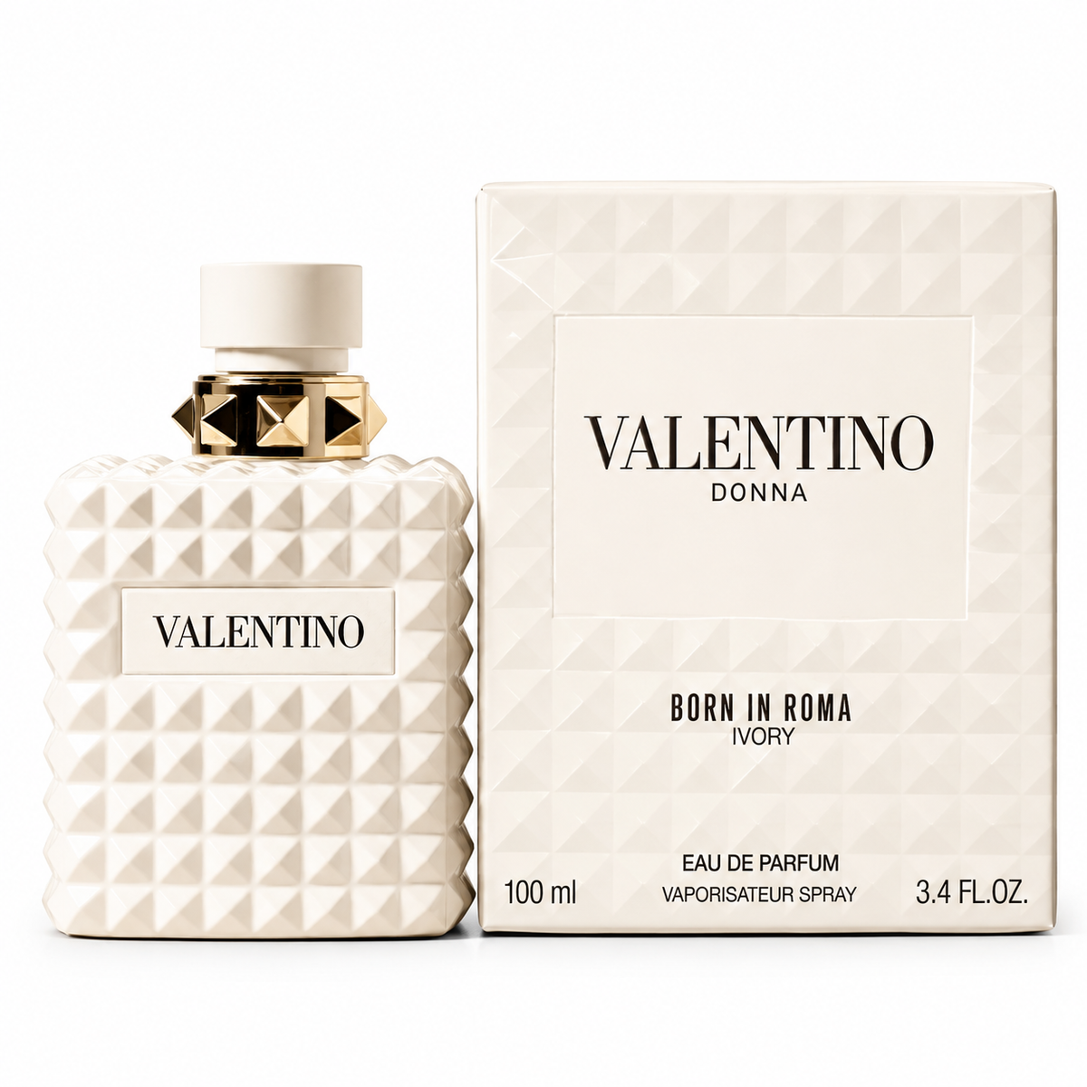 VALENTINO DONNA BORN IN ROMA IVORY EAU DE PARFUM SPRAY 3.4 Oz / 100 ml NEW