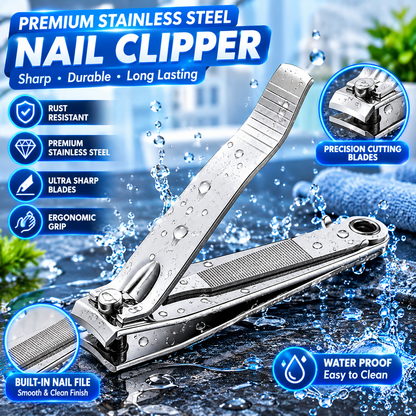 Professional Stainless Steel Toe Nail Clippers Curved Edge Cut Style