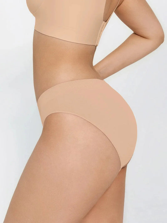 Seamless Solid Mid-Rise Brief