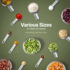 10-Set Stainless Steel Measuring Cups & Spoons – Kitchen Measuring Gadgets