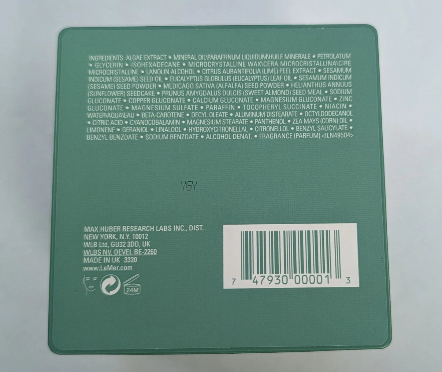 *1 PIECE LA MER THE MOISTURIZING CREAM 2 OZ. IMPERFECT BOX MISSING SPOON*******