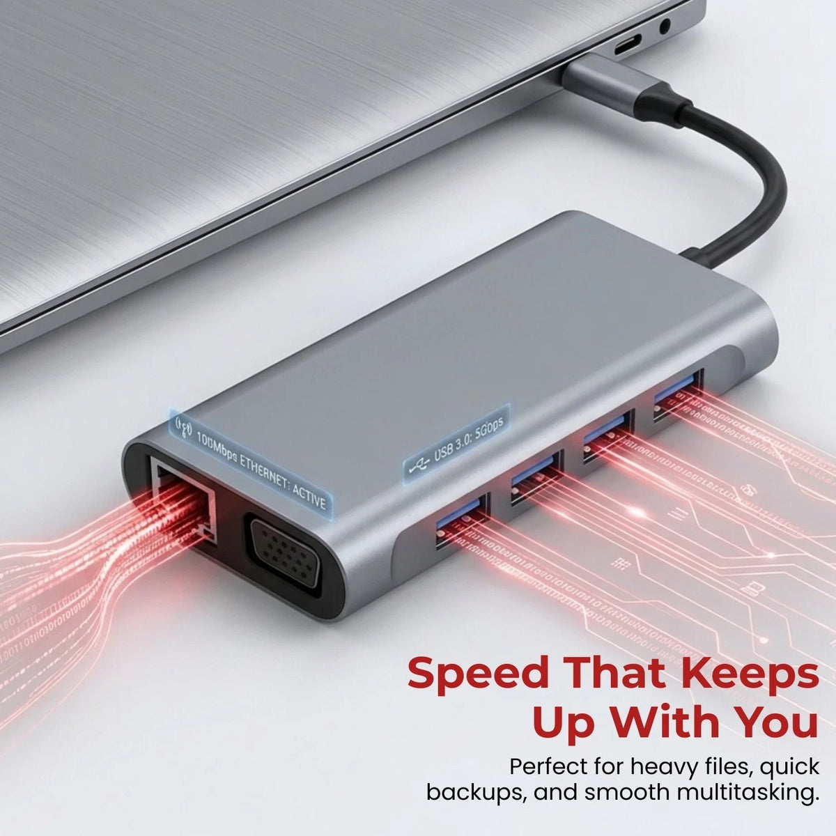 11 in 1 USB C Hub Dock HDMI 4K VGA RJ45 USB Docking Station For Laptop